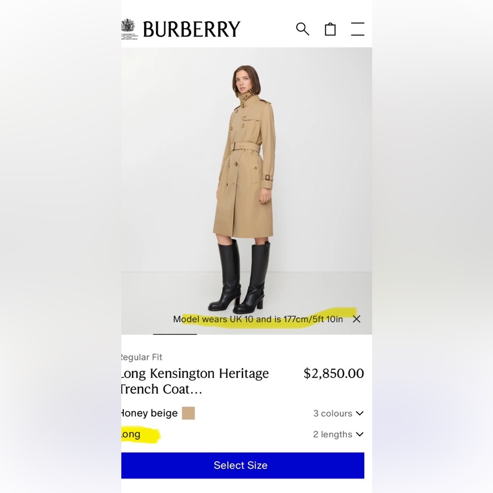 Burberry Long Kensington Heritage Trench Coat - Picture 5 of 16